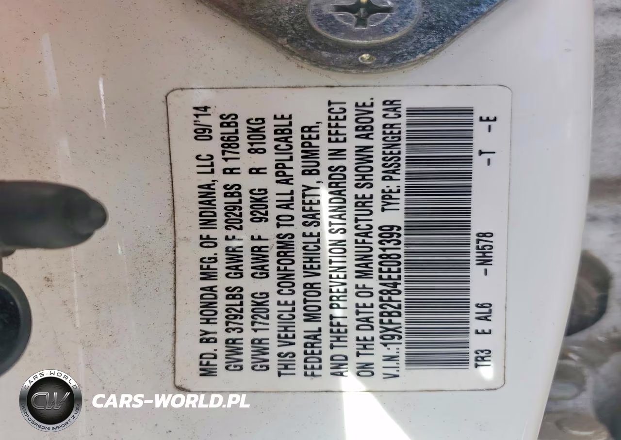 2014 Honda Civic Ex VIN:19XFB2F84EE081399 - 12