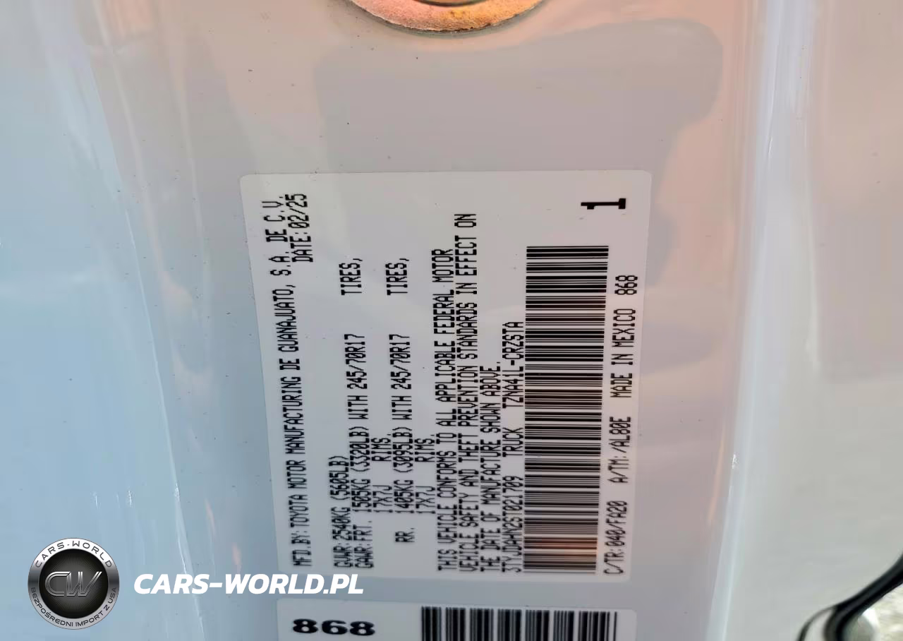 2025 Toyota Tacoma Sr VIN:3TYJDAHN2ST021709 - 13