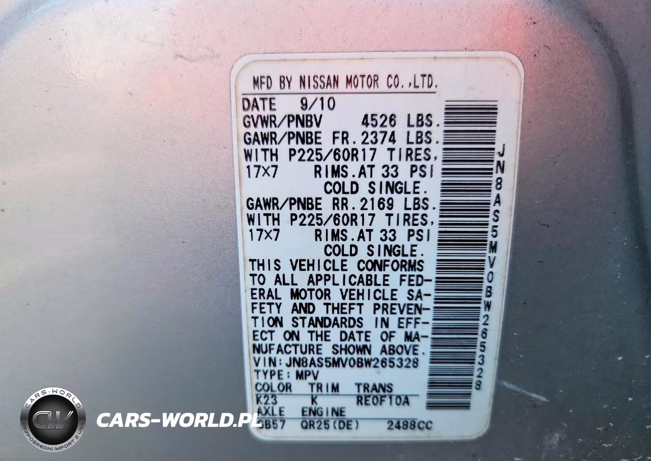 2011 Nissan Rogue S VIN:JN8AS5MV0BW265328 - 13