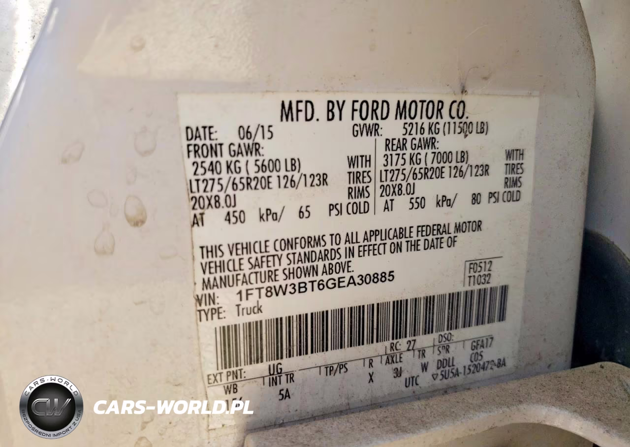 2016 Ford F350 Super Duty VIN:1FT8W3BT6GEA30885 - 12