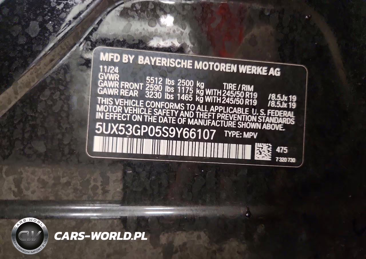 2025 BMW X3 30 xDrive VIN:5UX53GP05S9Y66107 - 13