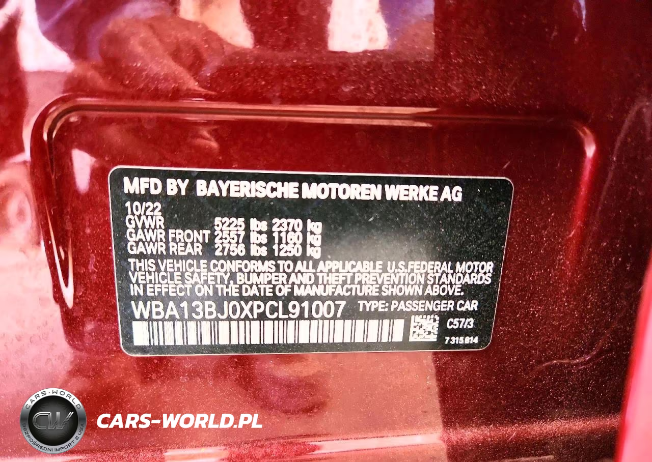 2023 BMW 530 Xi VIN:WBA13BJ0XPCL91007 - 12
