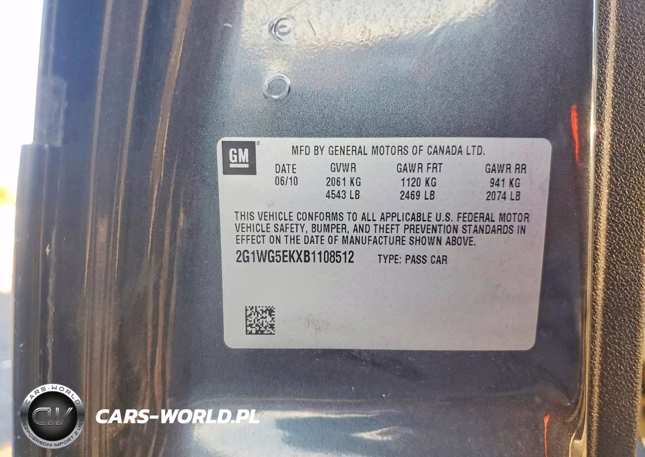 2011 Chevrolet Impala Lt VIN:2G1WG5EKXB1108512 - 12