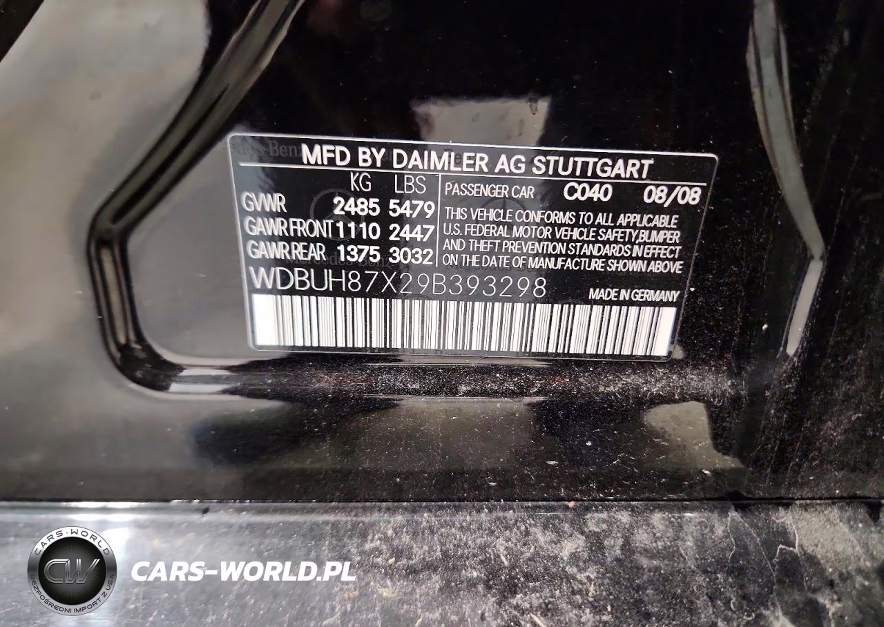 2009 Mercedes-Benz E-Class VIN:WDBUH87X29B393298 - 12