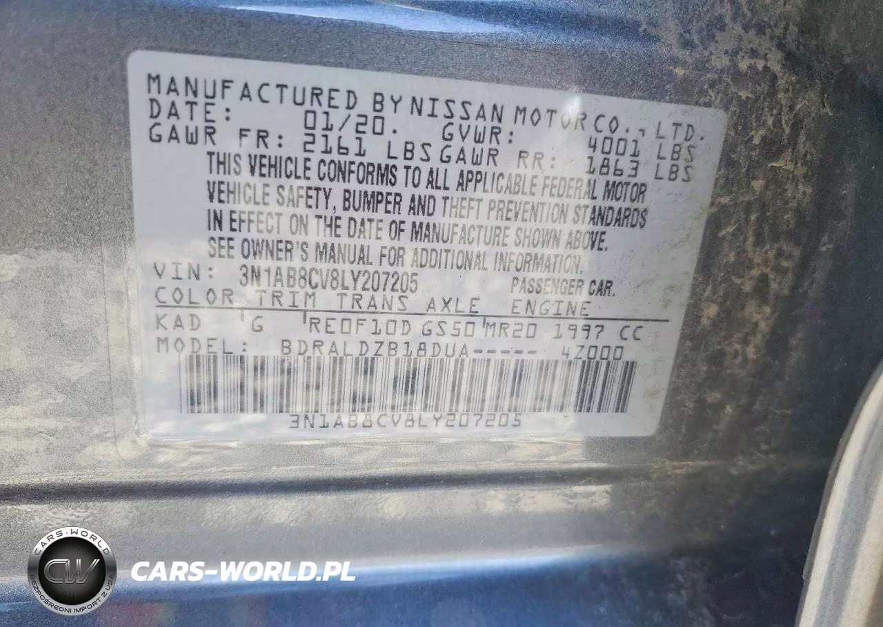2020 Nissan Sentra Sv VIN:3N1AB8CV8LY207205 - 12