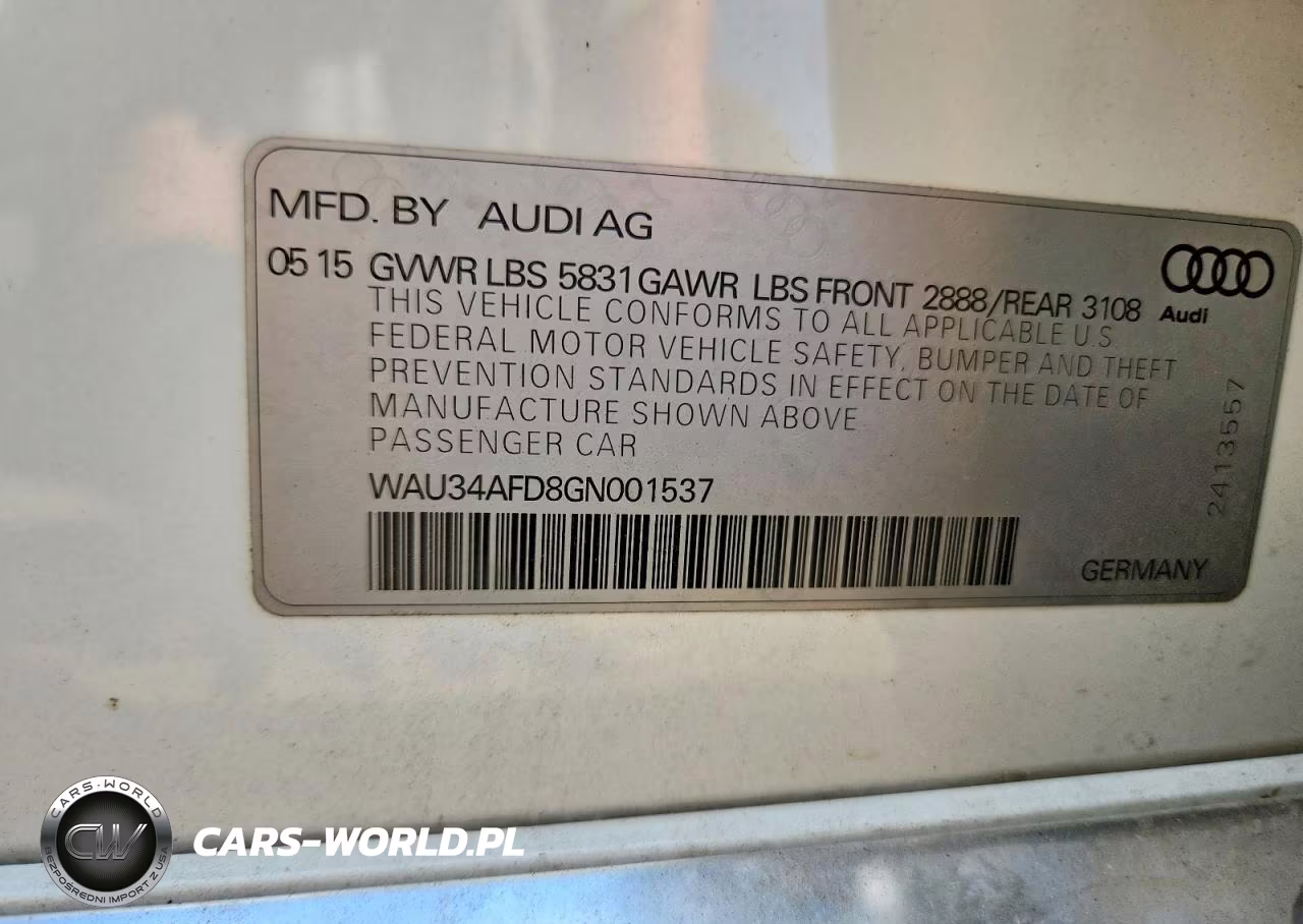 2016 Audi A8 L Quattro VIN:WAU34AFD8GN001537 - 13
