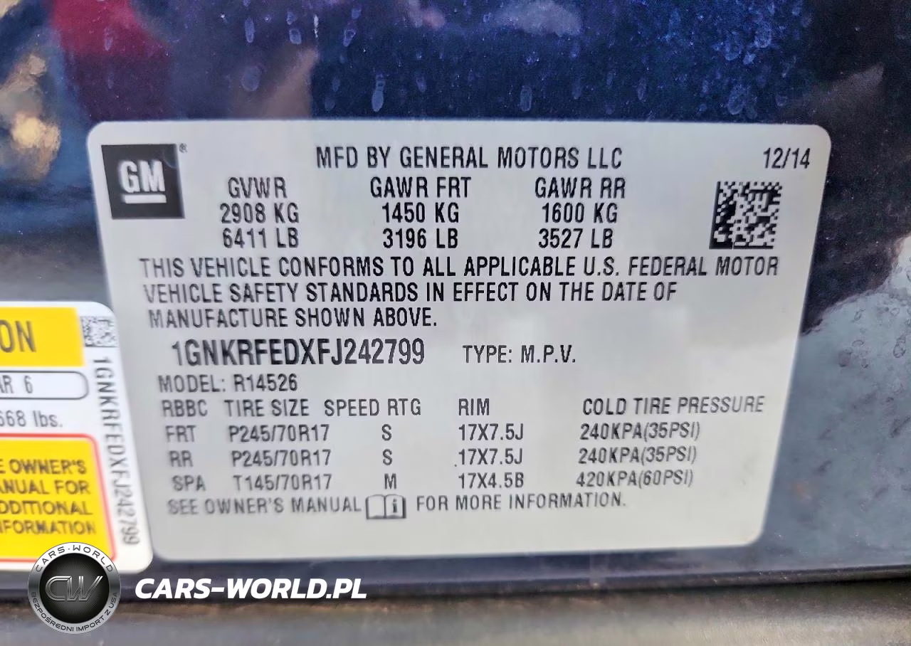 2015 Chevrolet Traverse Ls VIN:1GNKRFEDXFJ242799 - 13