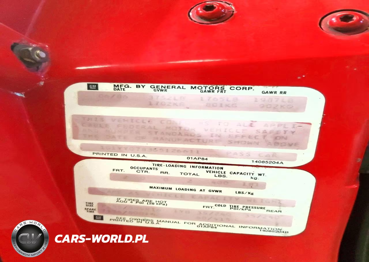 1986 Chevrolet Corvette VIN:1G1YY0783G5126611 - 12
