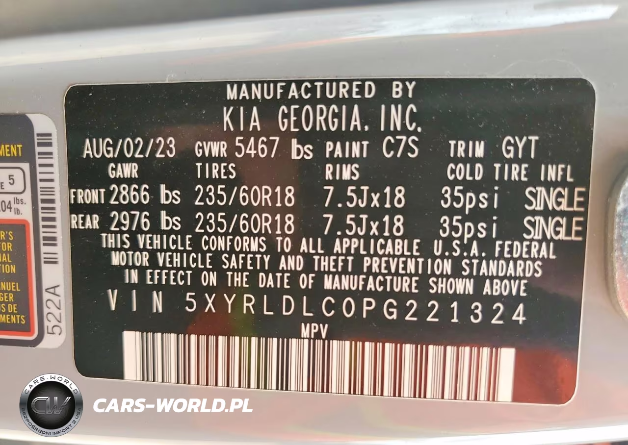 2023 Kia Sorento S VIN:5XYRLDLC0PG221324 - 13