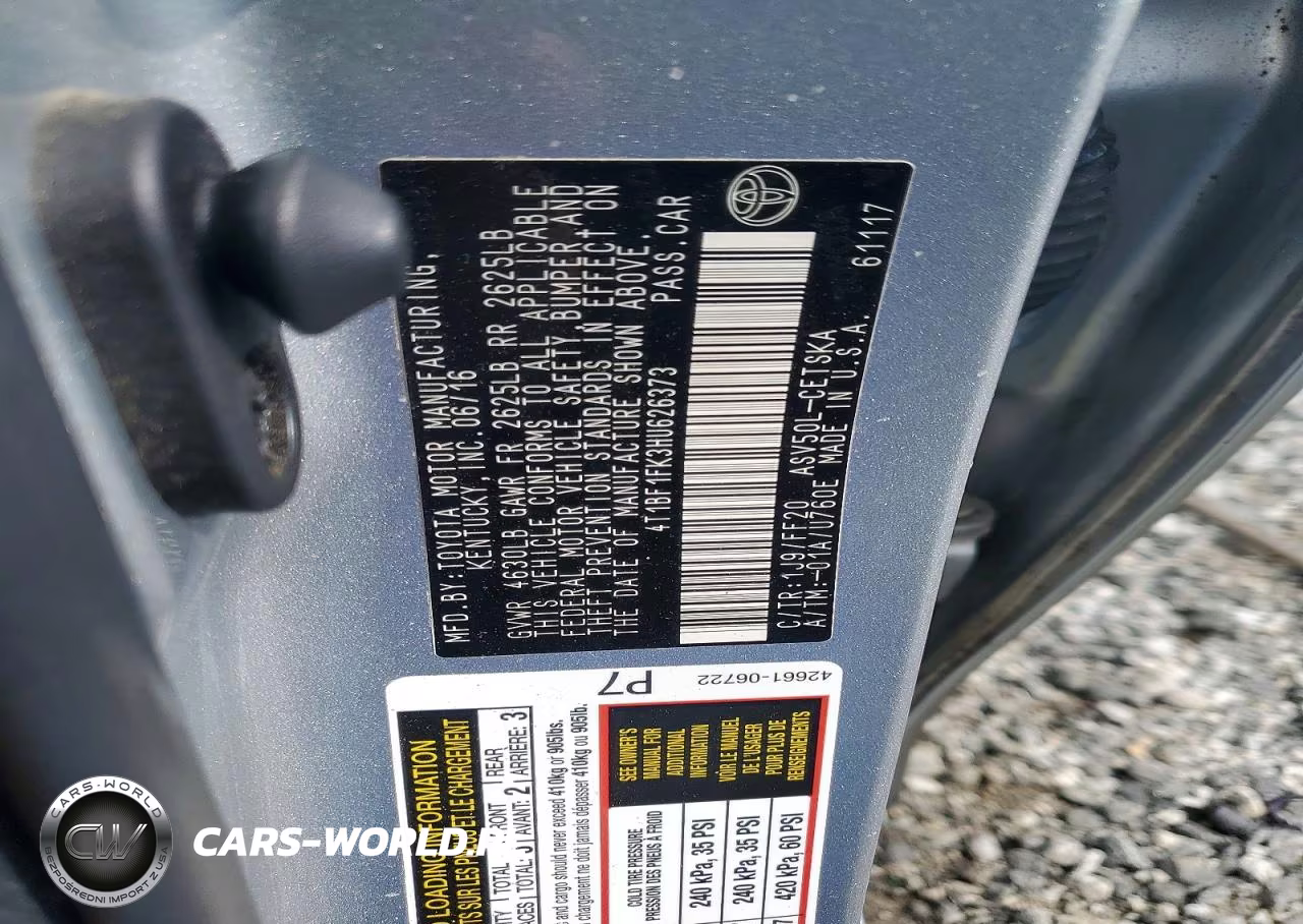 2017 Toyota Camry Se VIN:4T1BF1FK3HU626373 - 12