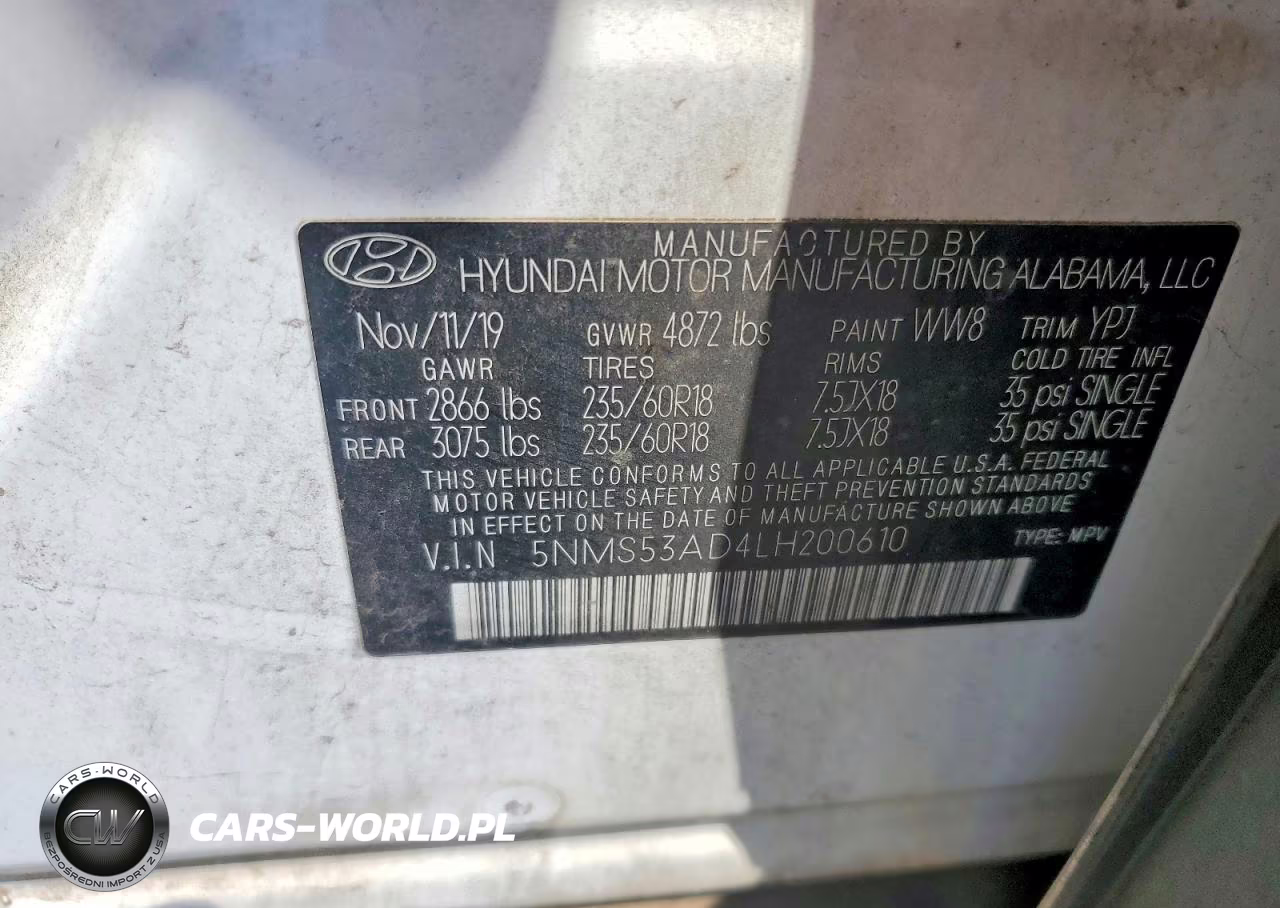 2020 Hyundai Santa Fe Limited VIN:5NMS53AD4LH200610 - 13