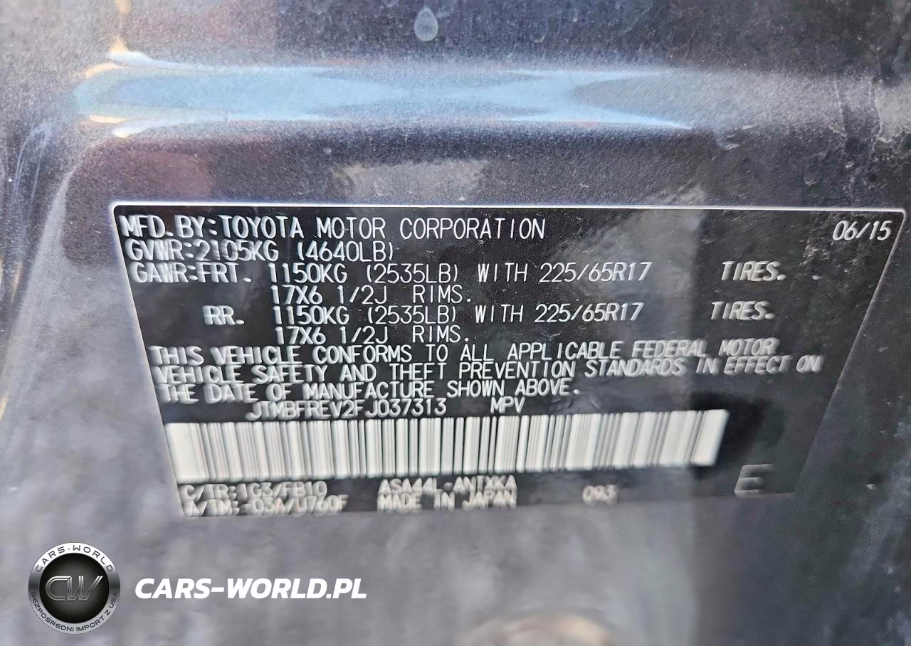 2015 Toyota Rav4 Le VIN:JTMBFREV2FJ037313 - 12