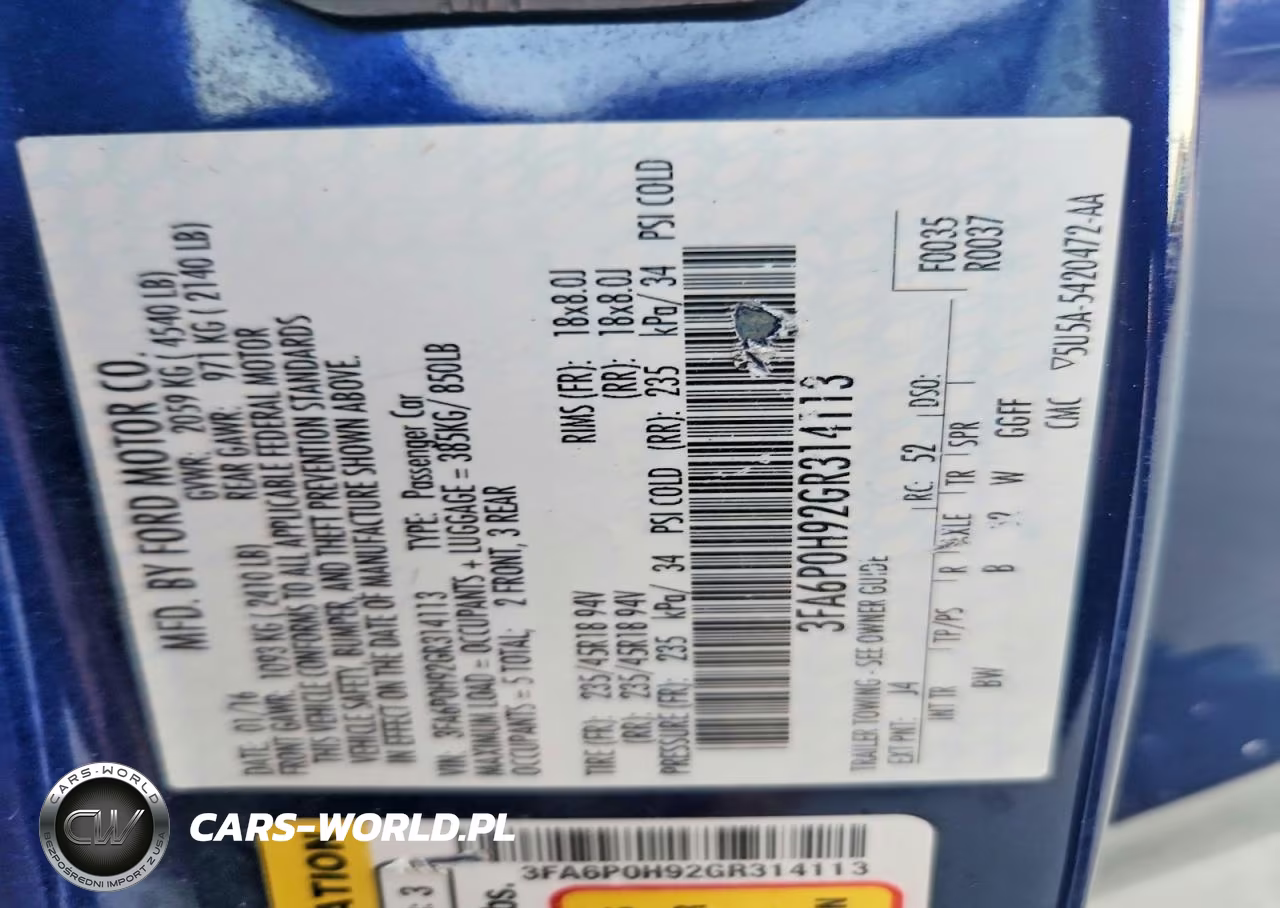 2016 Ford Fusion Se VIN:3FA6P0H92GR314113 - 12