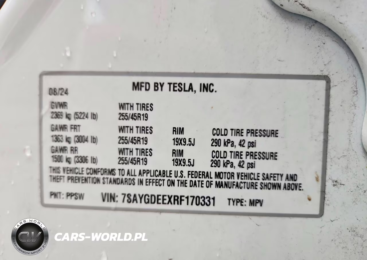 2024 Tesla Model Y VIN:7SAYGDEEXRF170331 - 12