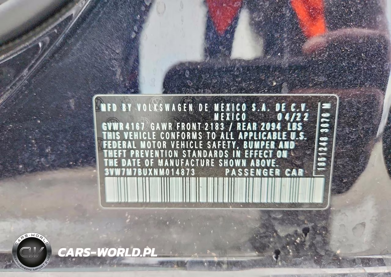 2022 Volkswagen Jetta Se VIN:3VW7M7BUXNM014873 - 12