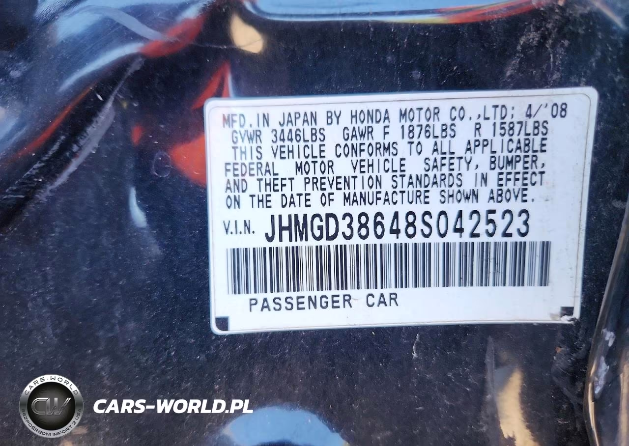 2008 Honda Fit Sport VIN:JHMGD38648S042523 - 13