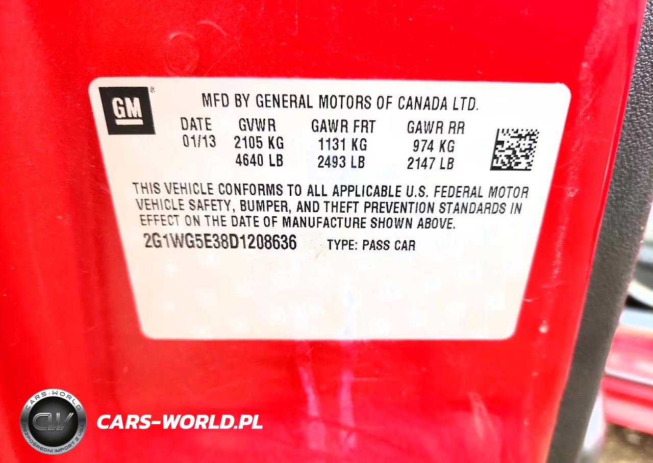 2013 Chevrolet Impala Lt VIN:2G1WG5E38D1208636 - 12