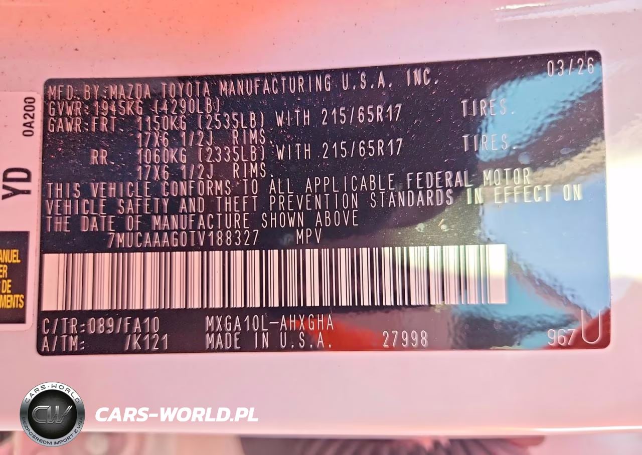 2026 Toyota Corolla Cross Le VIN:7MUCAAAG0TV188327 - 14