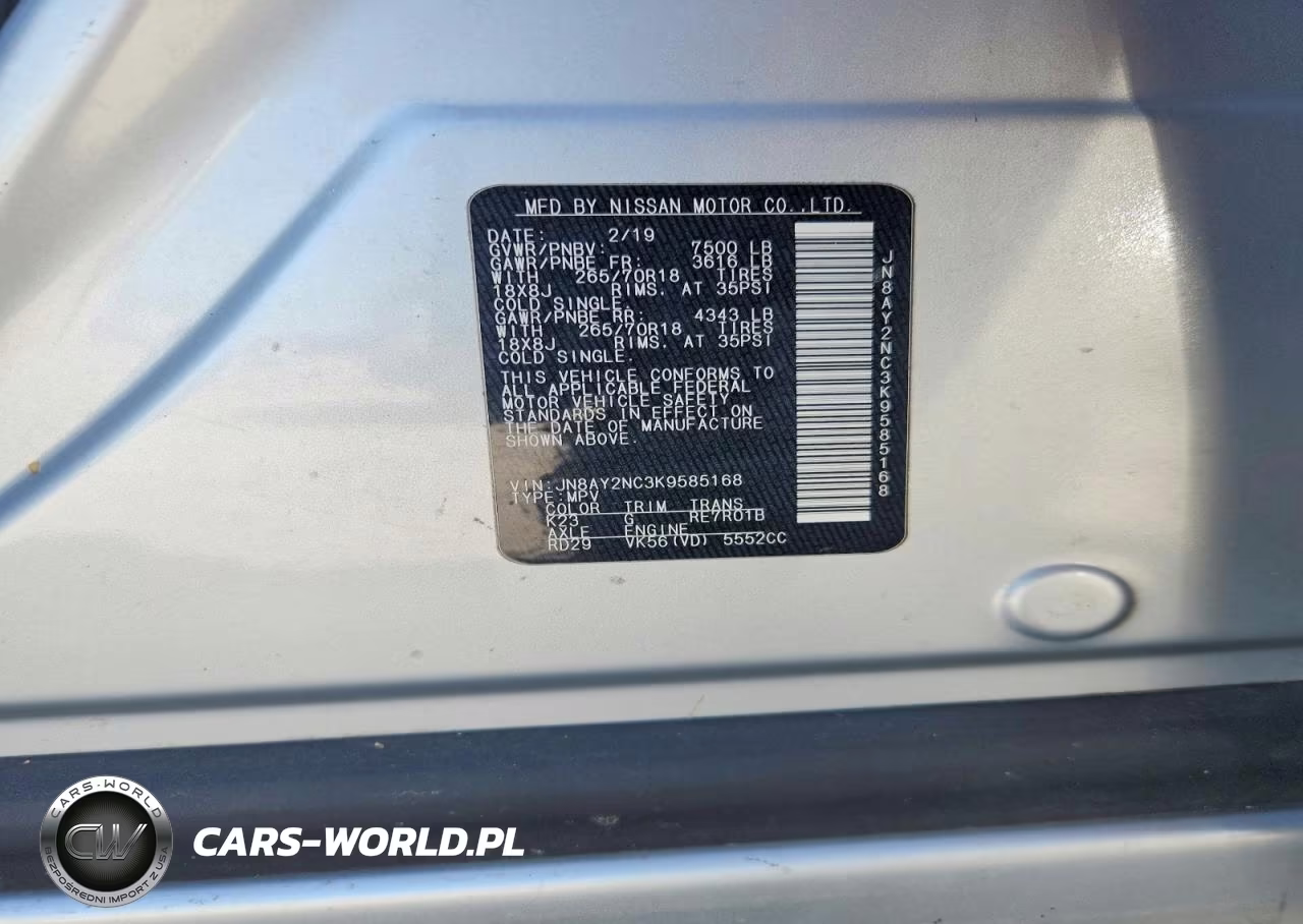 2019 Nissan Armada Sv VIN:JN8AY2NC3K9585168 - 13
