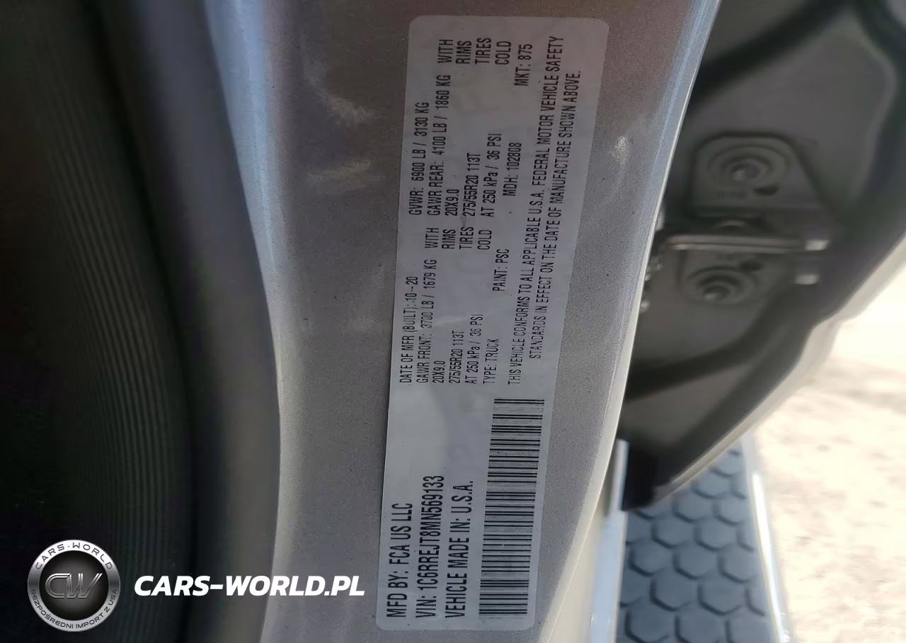 2021 Ram 1500 Laramie VIN:1C6RREJT8MN569133 - 12