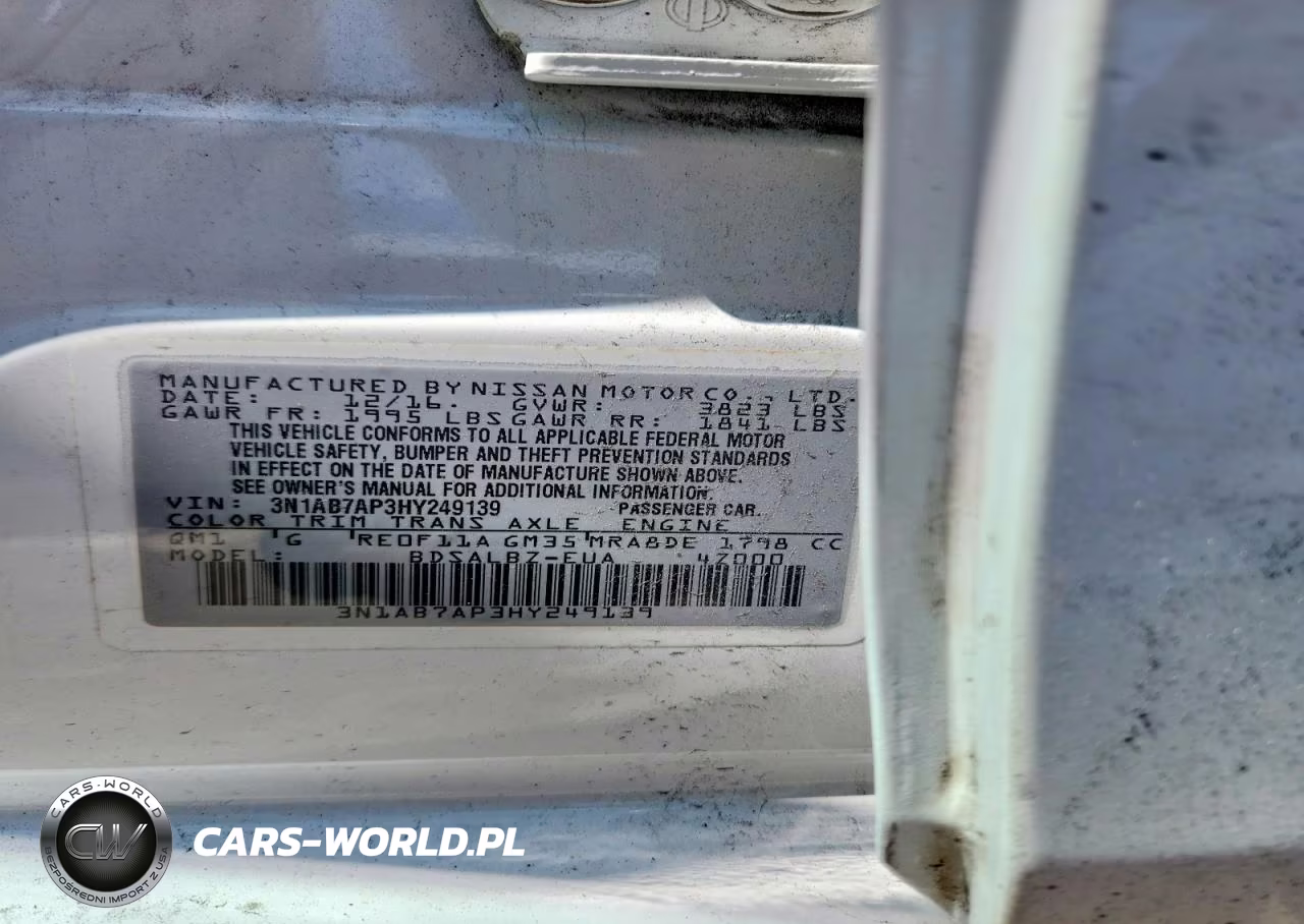 2017 Nissan Sentra S VIN:3N1AB7AP3HY249139 - 14
