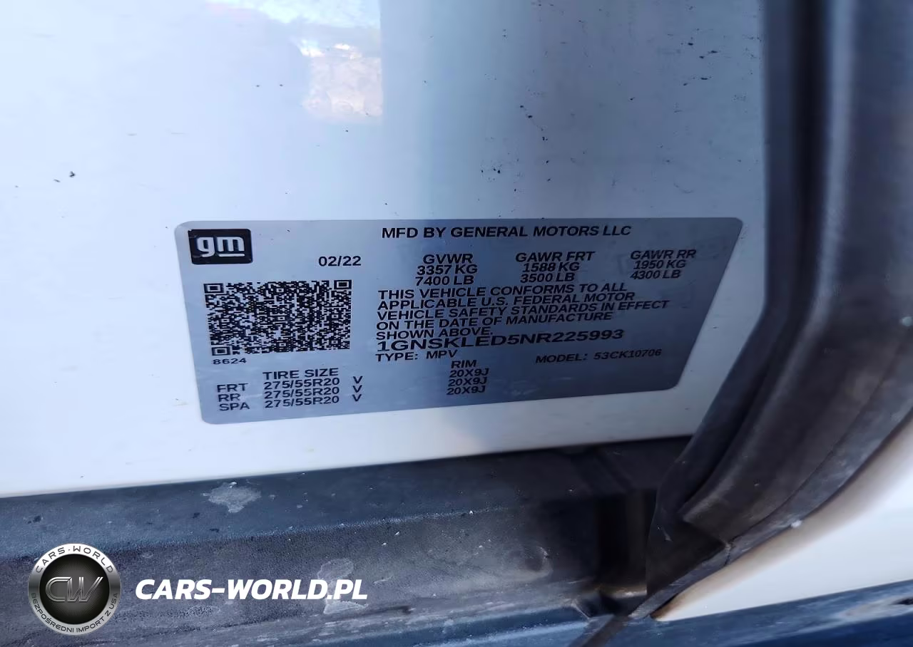 2022 Chevrolet Tahoe K1500 VIN:1GNSKLED5NR225993 - 13