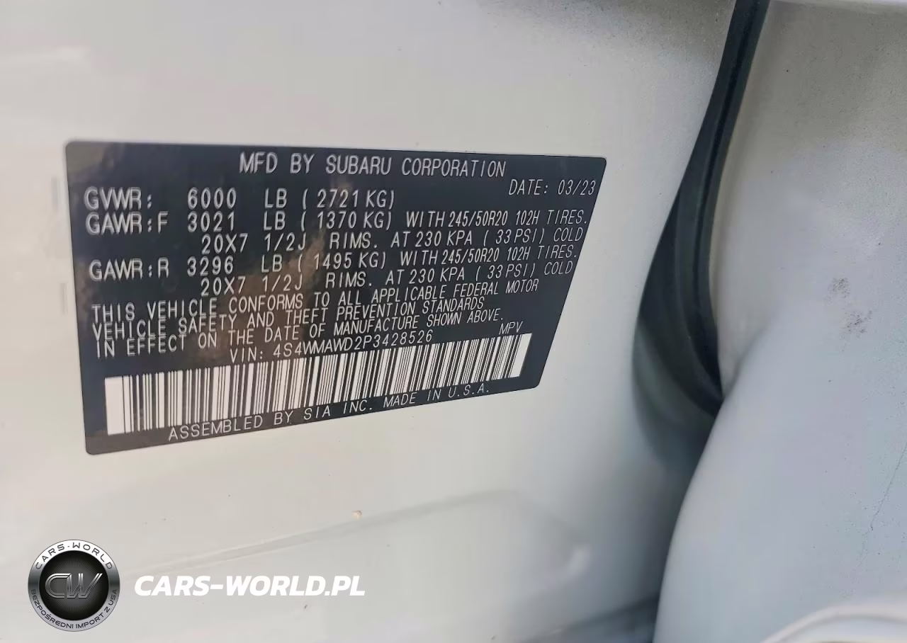 2023 Subaru Ascent Touring VIN:4S4WMAWD2P3428526 - 12