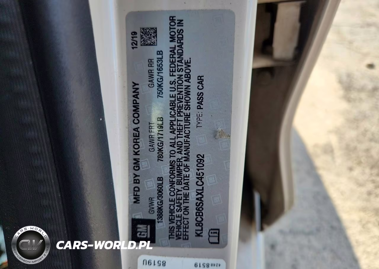 2020 Chevrolet Spark Ls VIN:KL8CB6SAXLC451092 - 12