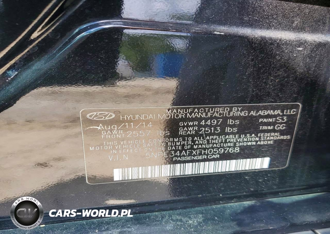 2015 Hyundai Sonata Limited VIN:5NPE34AFXFH059768 - 12