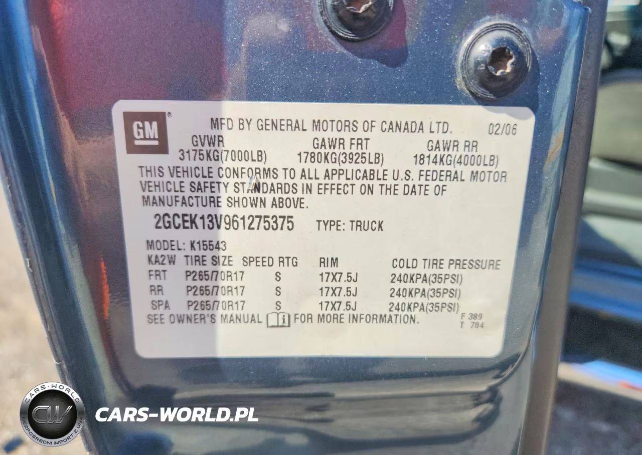 2006 Chevrolet Silverado K1500 VIN:2GCEK13V961275375 - 12