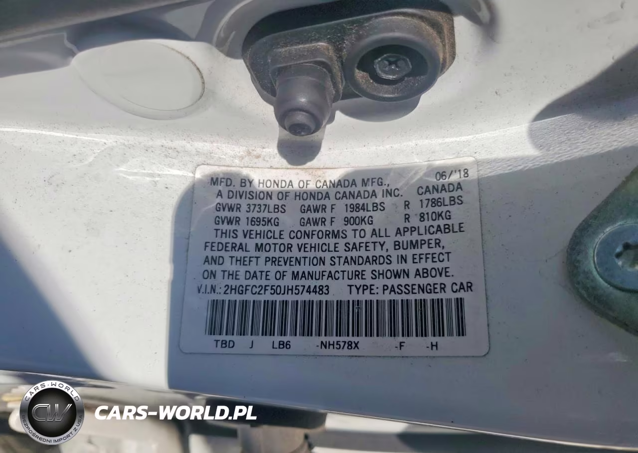 2018 Honda Civic Lx VIN:2HGFC2F50JH574483 - 12