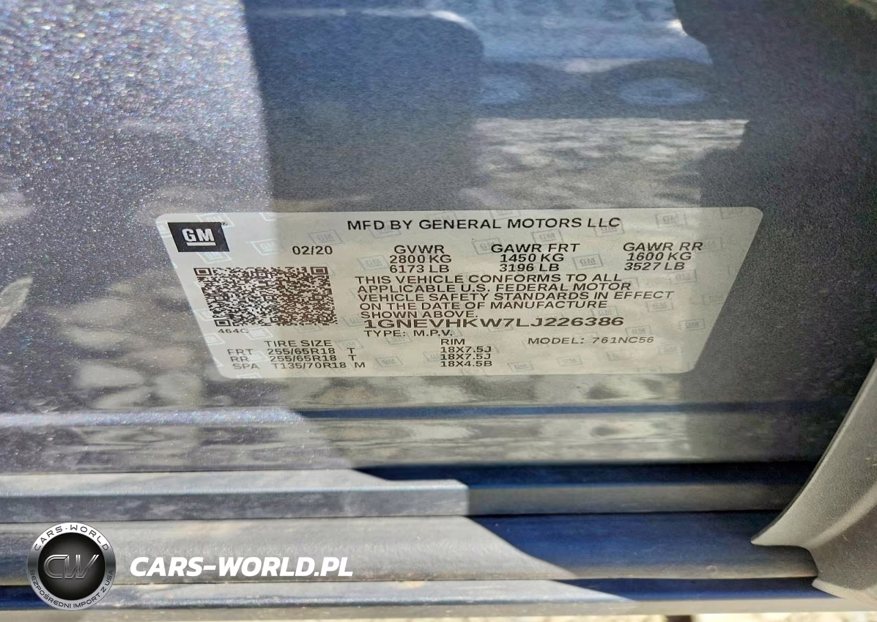 2020 Chevrolet Traverse Lt VIN:1GNEVHKW7LJ226386 - 12