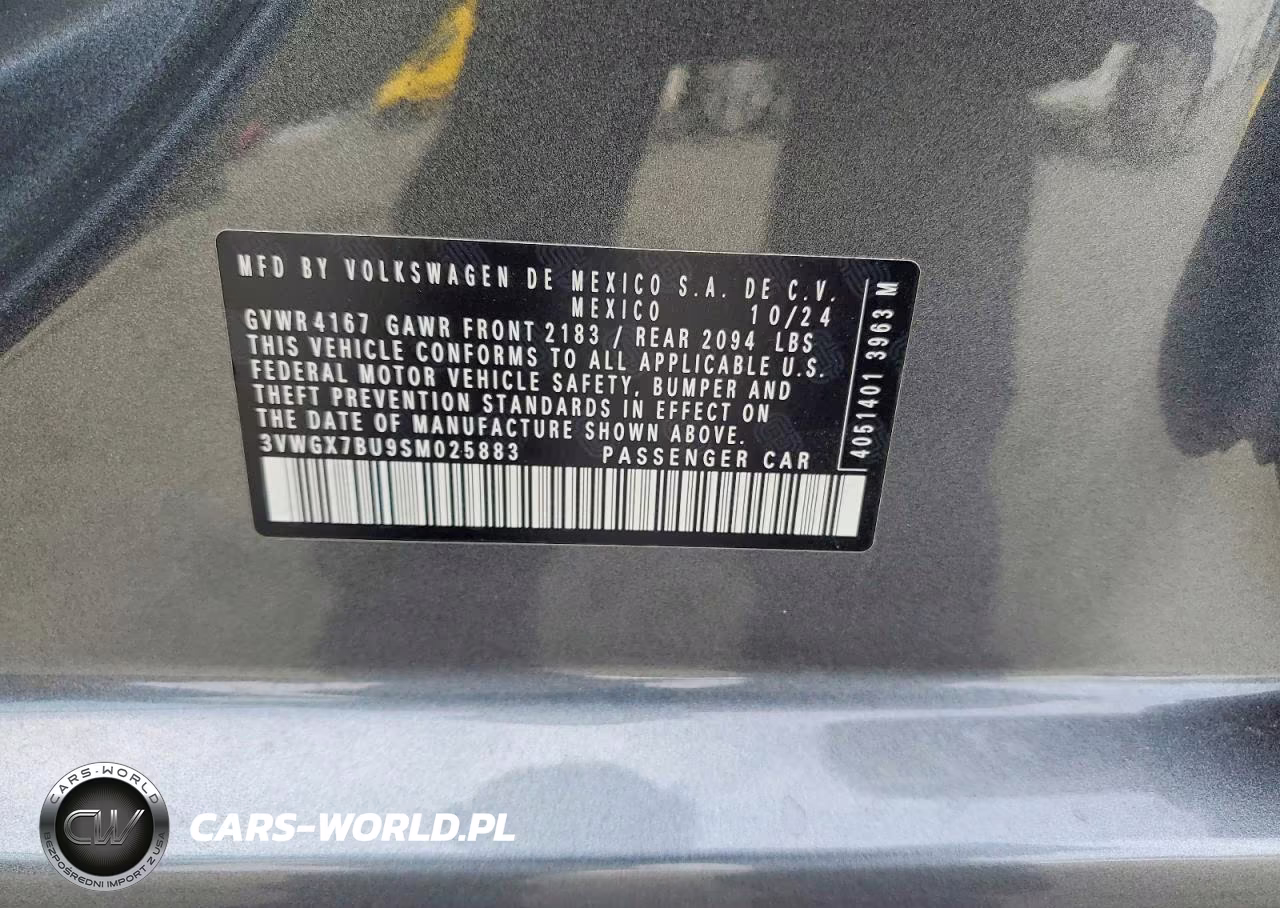 2025 Volkswagen Jetta Sel VIN:3VWGX7BU9SM025883 - 13