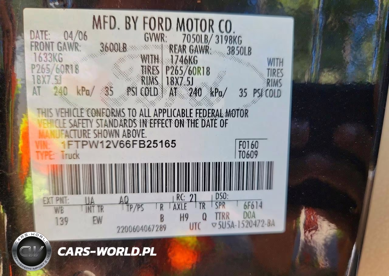 2006 Ford F150 Supercrew VIN:1FTPW12V66FB25165 - 12