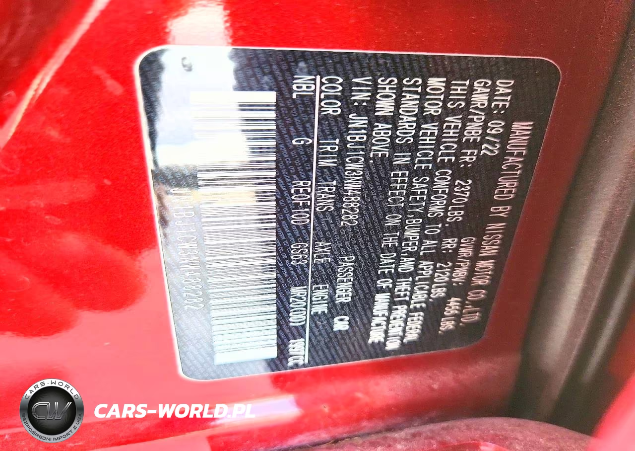 2022 Nissan Rogue Sport Sl VIN:JN1BJ1CW3NW488282 - 14