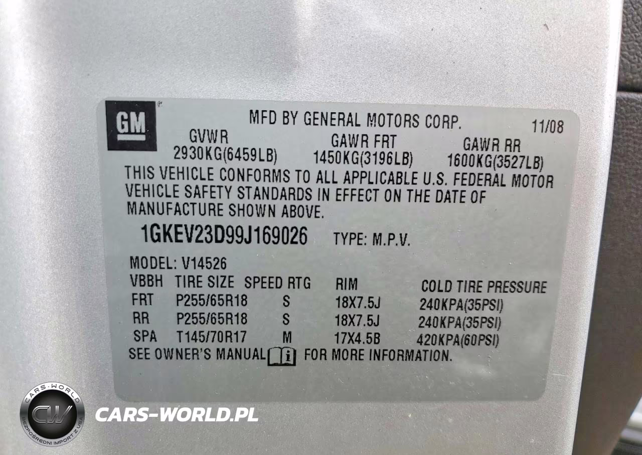 2009 GMC Acadia VIN:1GKEV23D99J169026 - 13