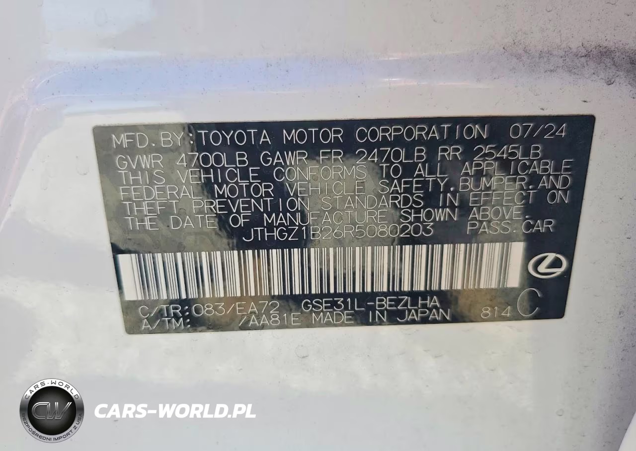 2024 Lexus Is 350 F Sport VIN:JTHGZ1B26R5080203 - 13