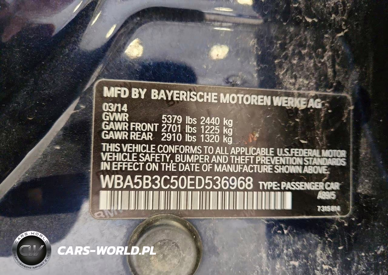 2014 BMW 535 Xi VIN:WBA5B3C50ED536968 - 12
