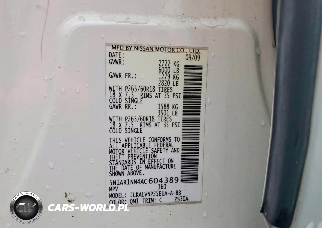 2010 Nissan Pathfinder S Fe+ VIN:5N1AR1NN4AC604389 - 13