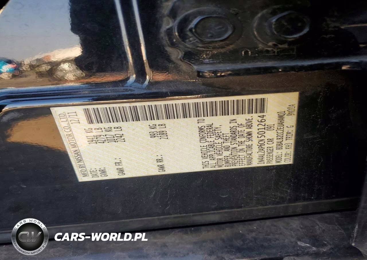2012 Nissan Altima 2.5 VIN:1N4AL2AP6CN501264 - 12