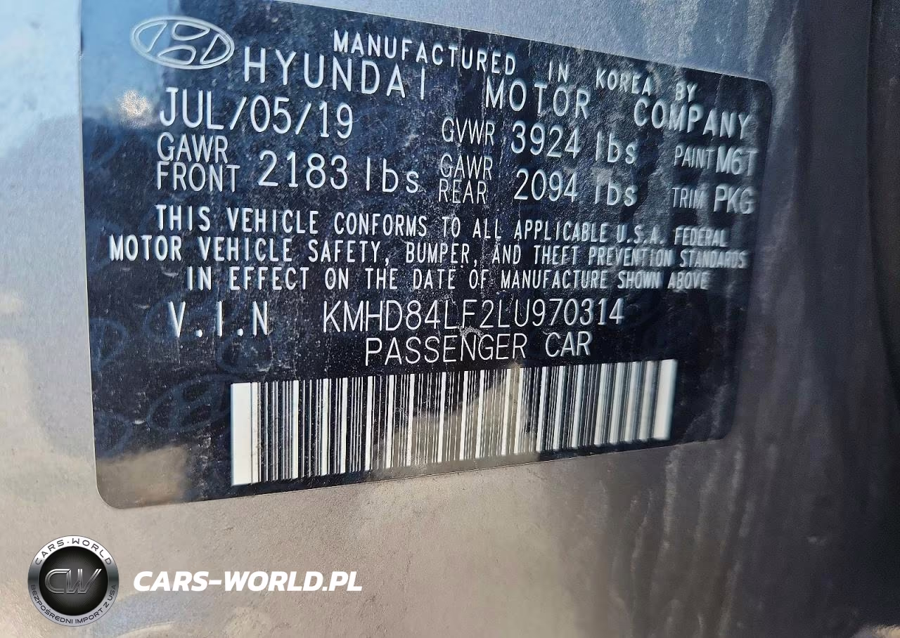 2020 Hyundai Elantra Sel VIN:KMHD84LF2LU970314 - 12