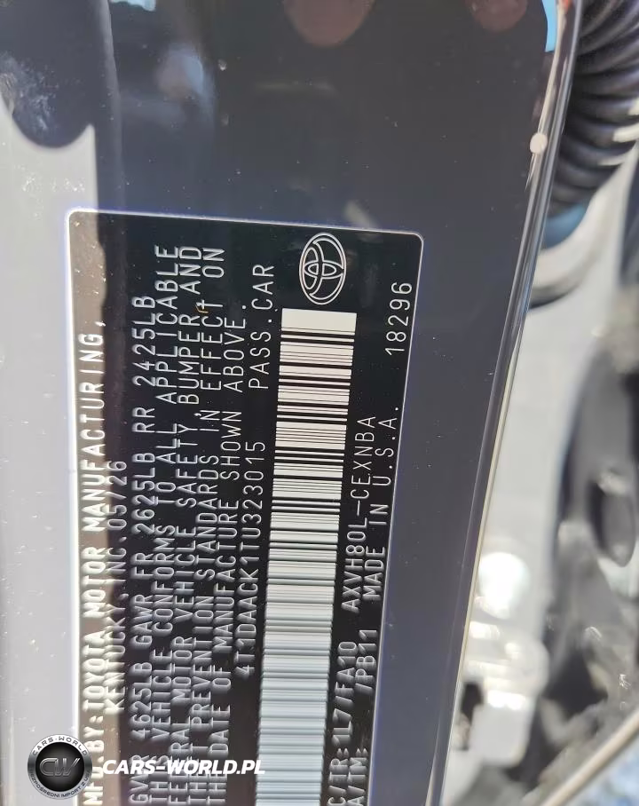 2026 Toyota Camry Le VIN:4T1DAACK1TU323015 - 13