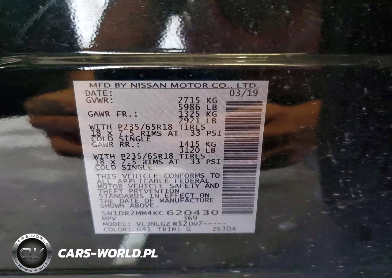 2019 Nissan Pathfinder Sl VIN:5N1DR2MM4KC620430 - 13