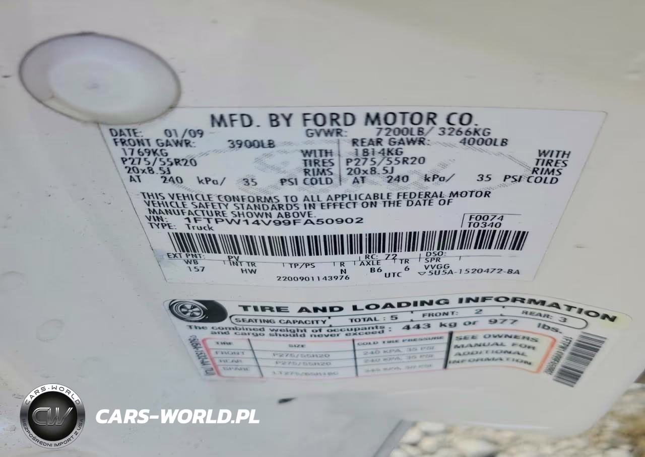 2009 Ford F150 Supercrew VIN:1FTPW14V99FA50902 - 12