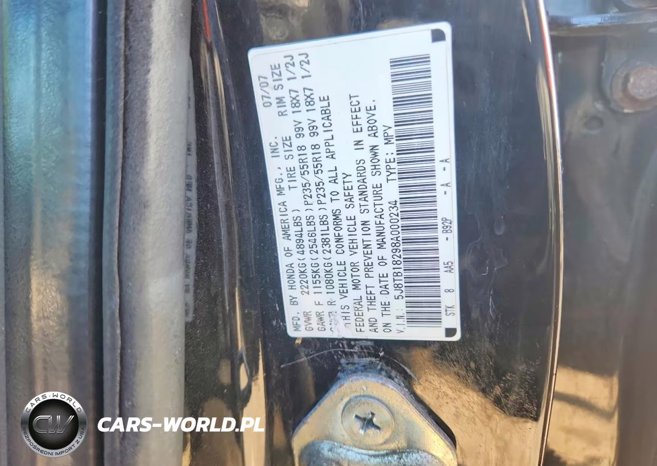 2008 Acura Rdx VIN:5J8TB18298A000234 - 13