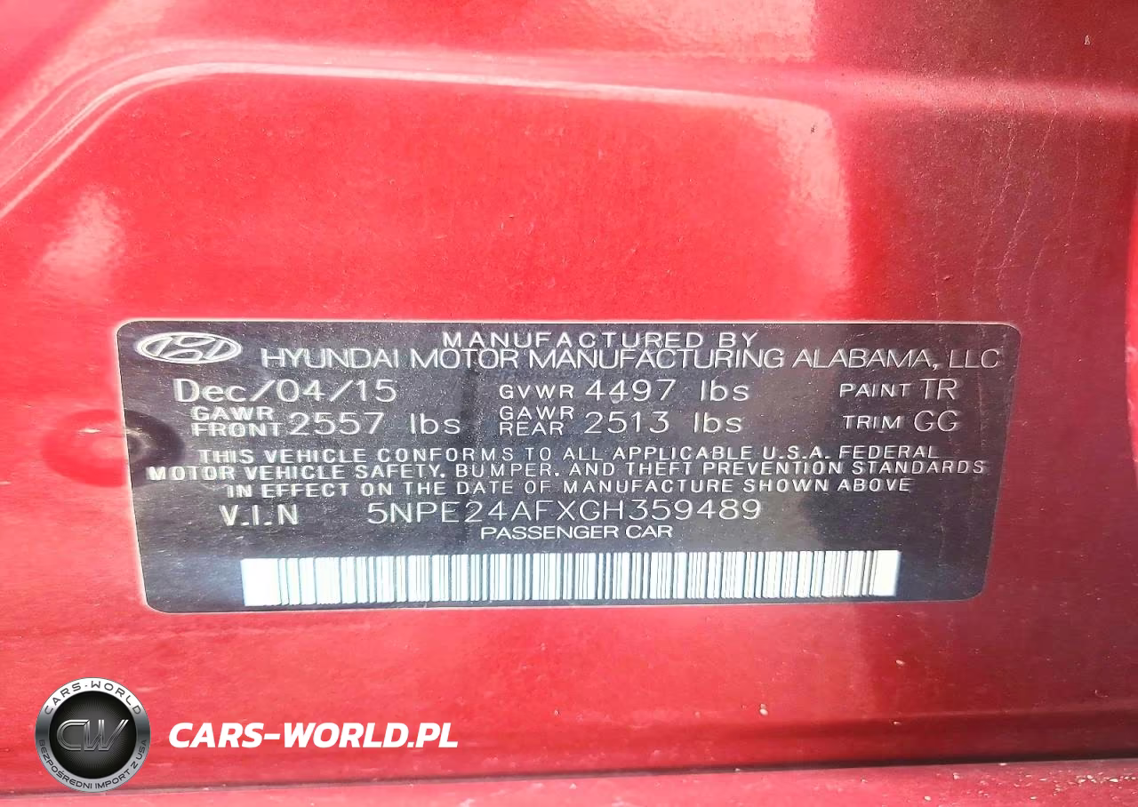 2016 Hyundai Sonata Se VIN:5NPE24AFXGH359489 - 12