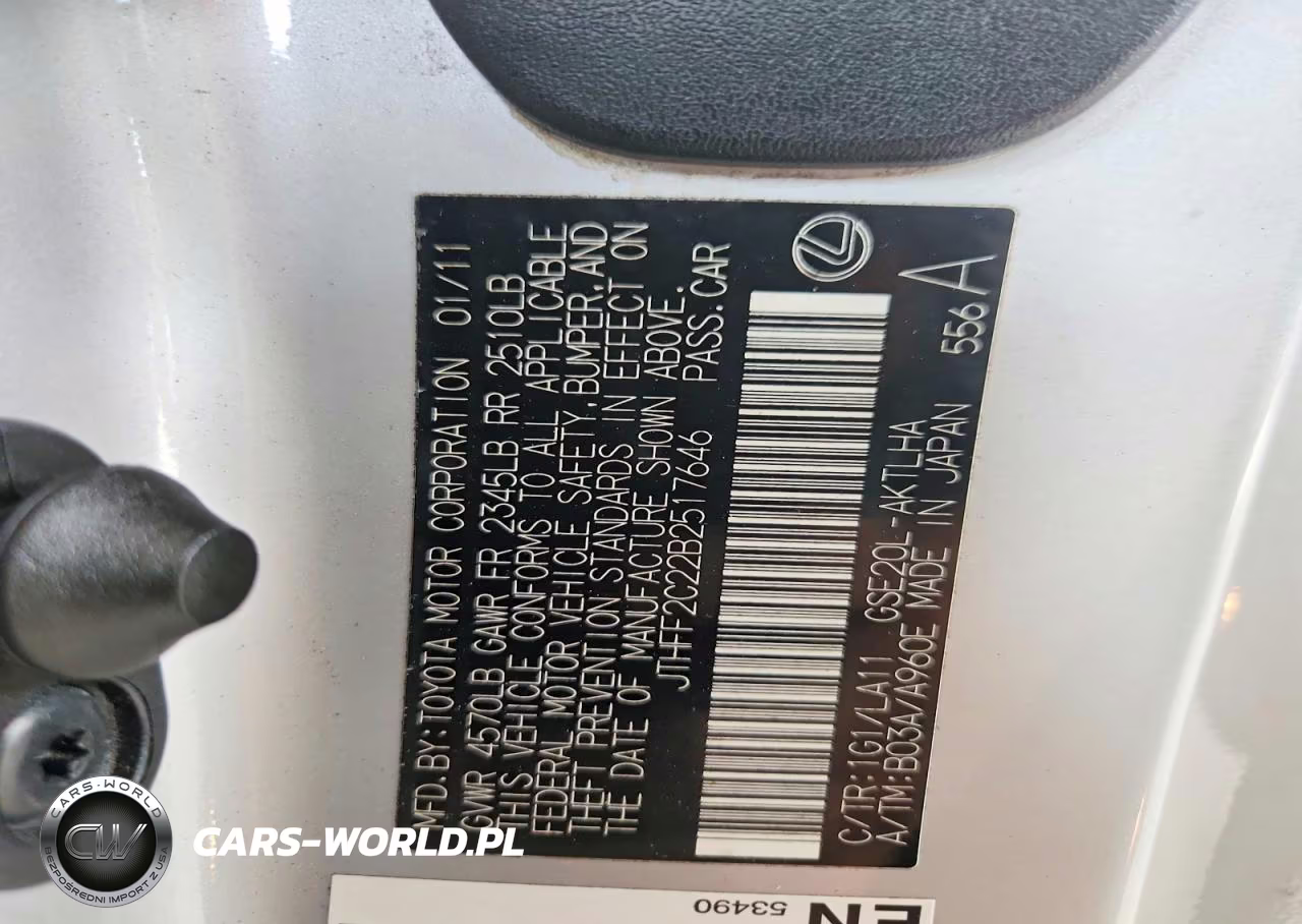 2011 Lexus Is 250C Base VIN:JTHFF2C22B2517646 - 12