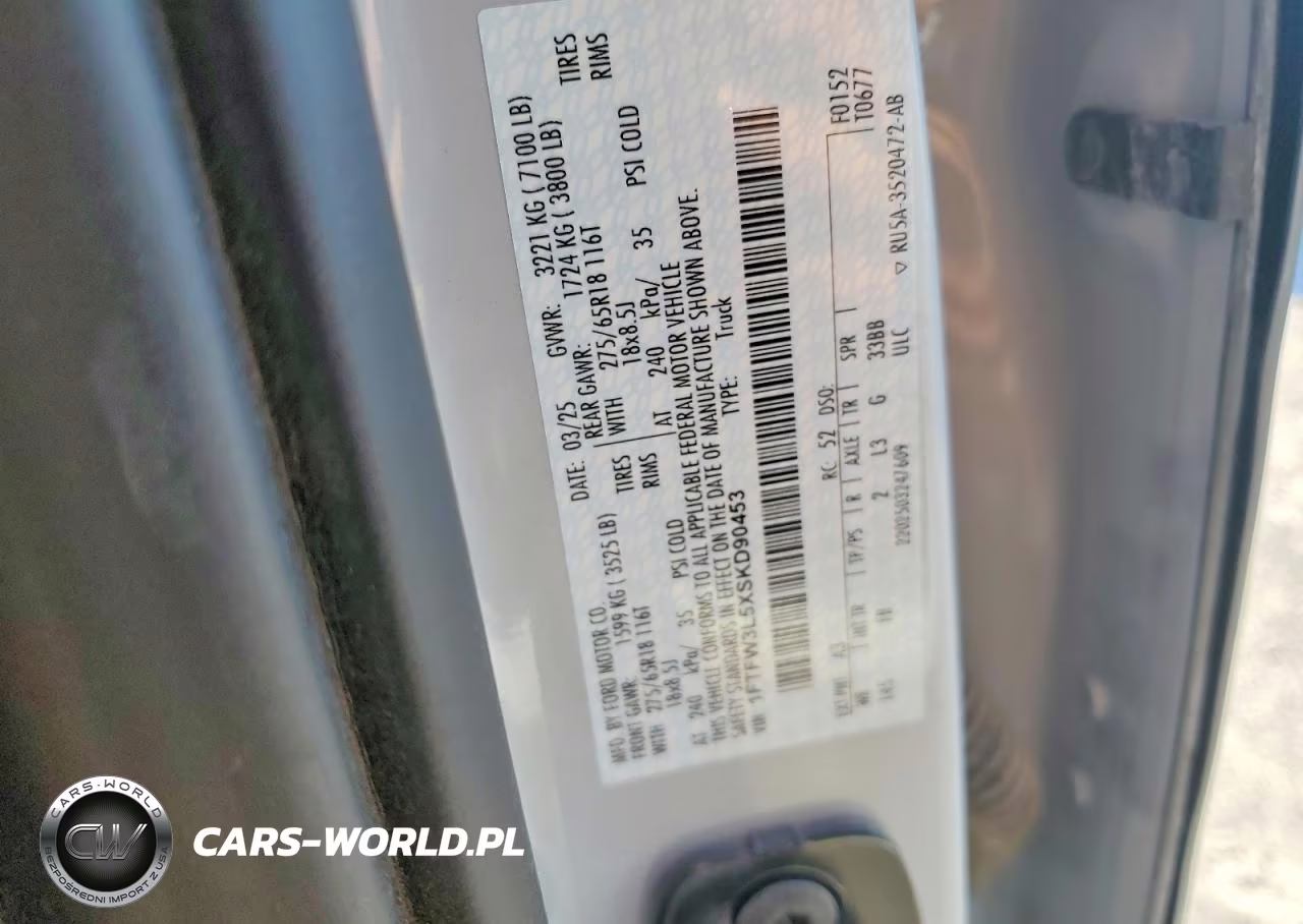 2025 Ford F150 Xlt VIN:1FTFW3L5XSKD90453 - 13