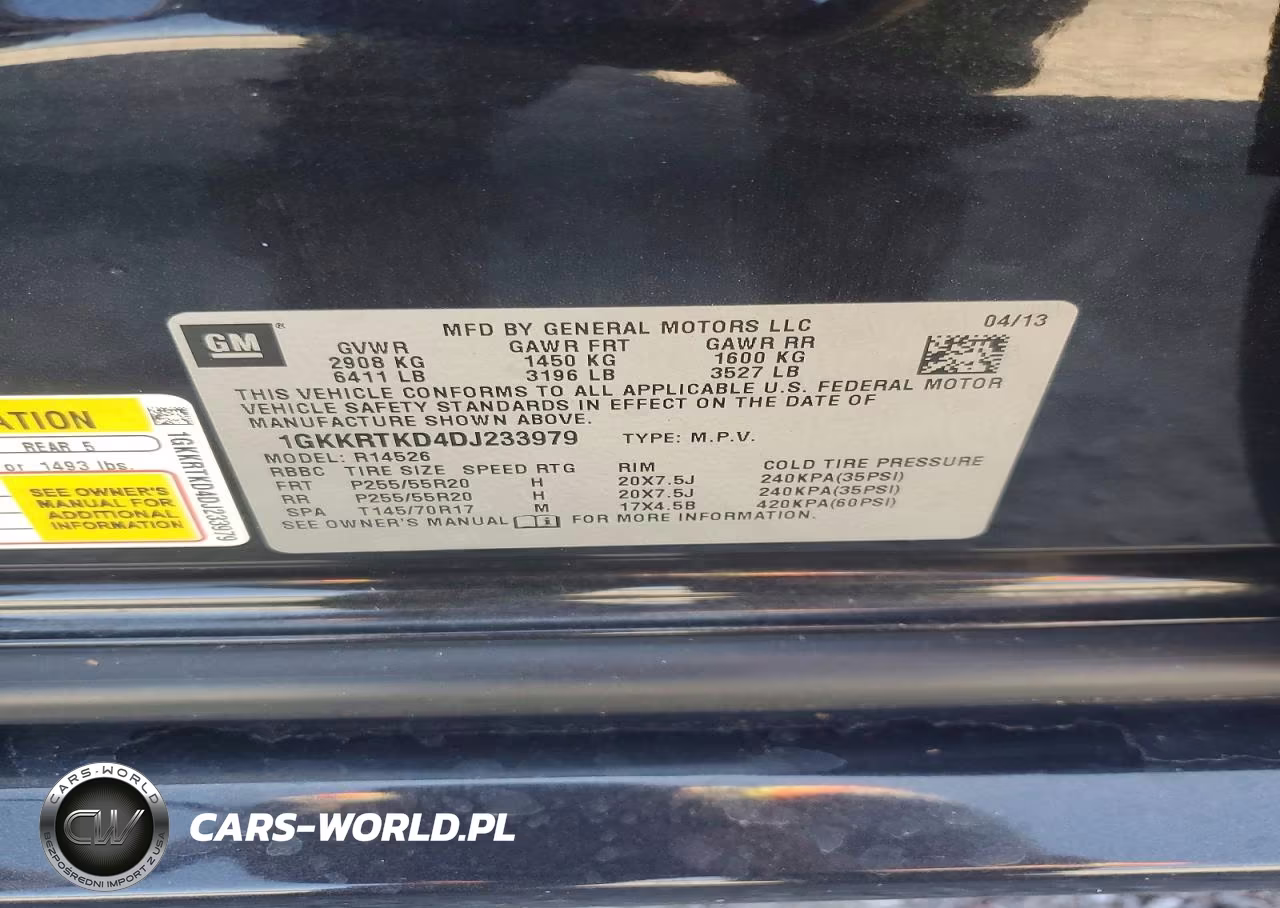 2013 GMC Acadia Denali VIN:1GKKRTKD4DJ233979 - 13