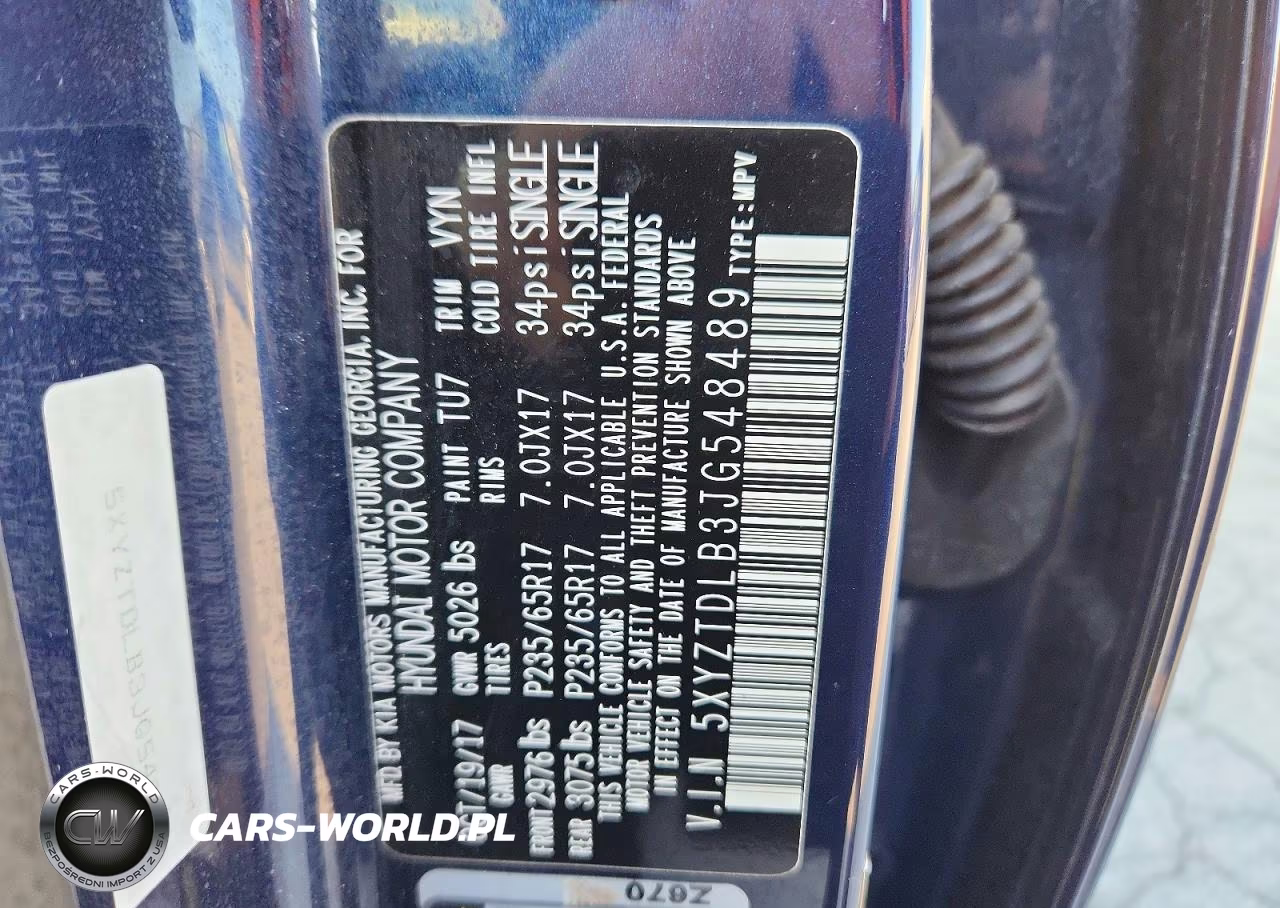 2018 Hyundai Santa Fe Sport 2.4L VIN:5XYZTDLB3JG548489 - 13